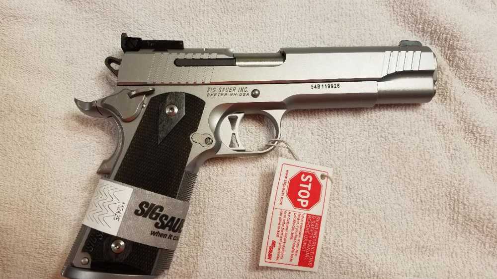 SIG SAUER 1911 40 S&W STAINLESS STEEL TARGET MODEL WITH 5" BARREL NIB-img-5