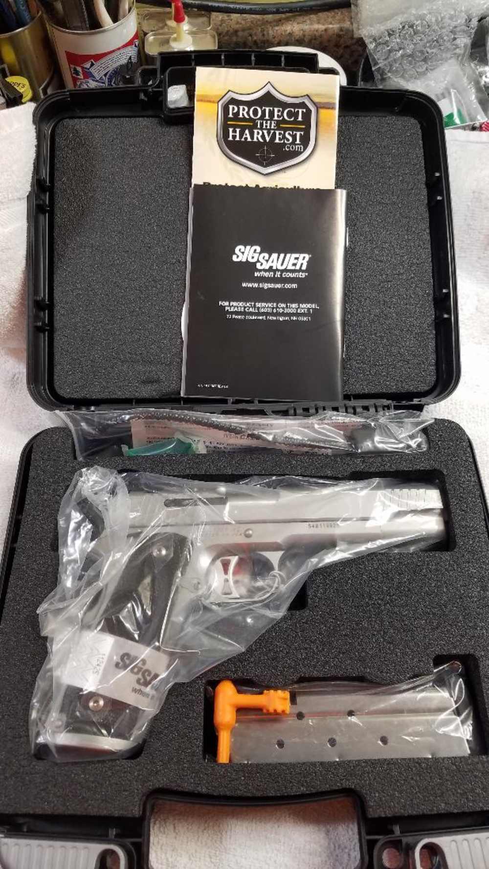SIG SAUER 1911 40 S&W STAINLESS STEEL TARGET MODEL WITH 5" BARREL NIB-img-4
