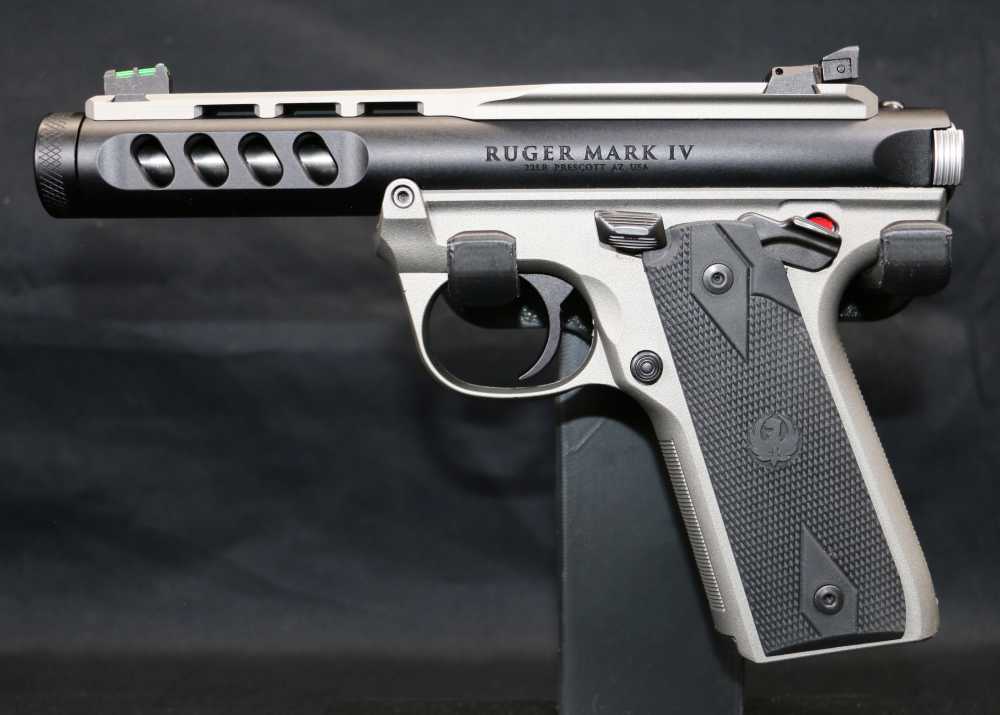 NEW! Ruger Mark IV 22/45 Lite Elite Concrete 22LR 4.4" 10-round-img-0