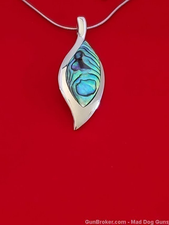 925 Sterling Silver & Abalone Necklace Set. S38.*REDUCED*-img-1