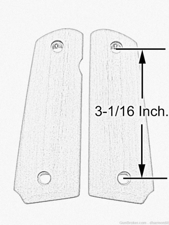 Hard Sugar Maple 1911 Grips Full Size Grips - Multicolor - New-img-7