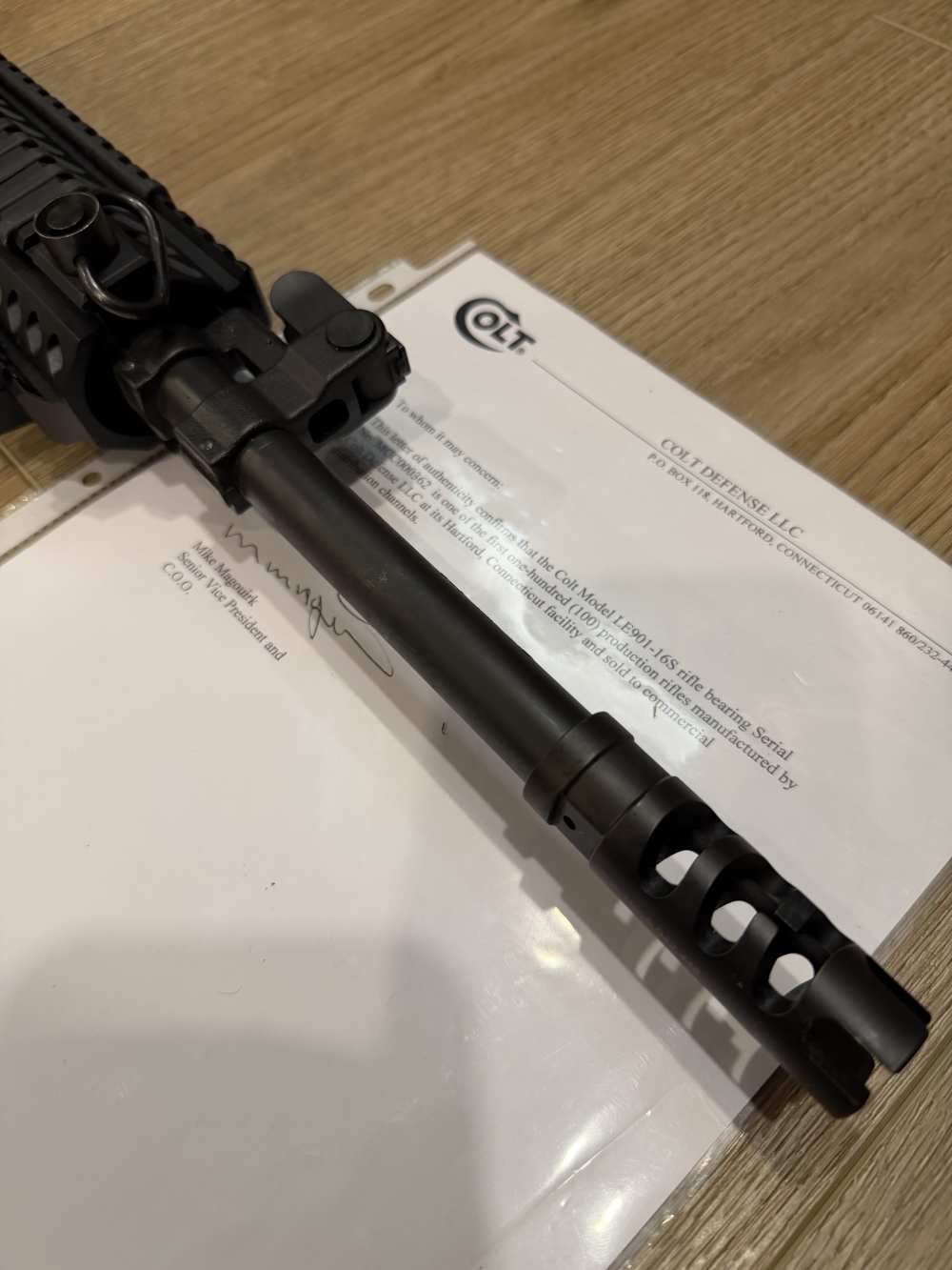 Colt LE901 First 100 Produced - Factory Letter -img-25