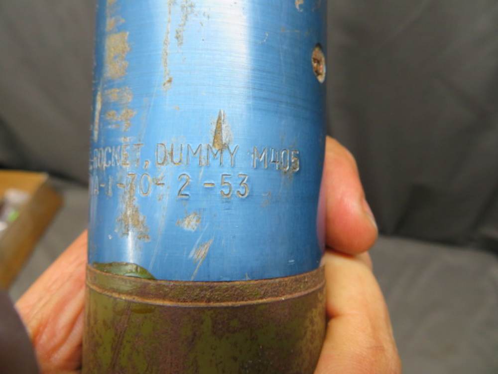 KOREAN WAR US M29A2 3.5 INCH SUPER BAZOOKA PRACTICE ROCKET-1953 w/TAG-img-4