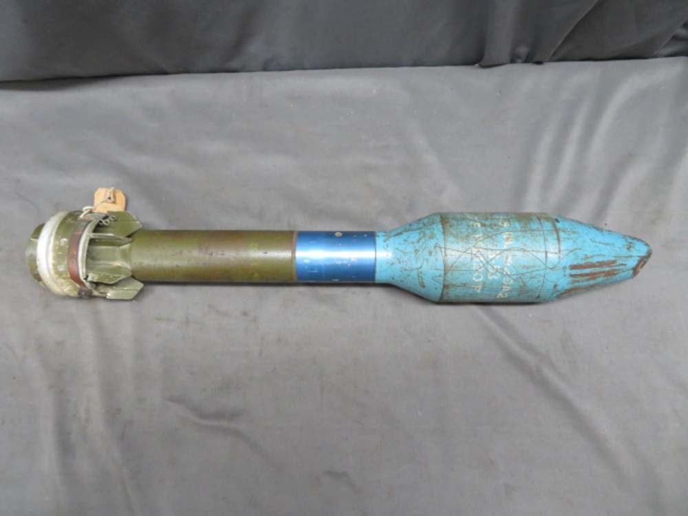 KOREAN WAR US M29A2 3.5 INCH SUPER BAZOOKA PRACTICE ROCKET-1953 w/TAG-img-0