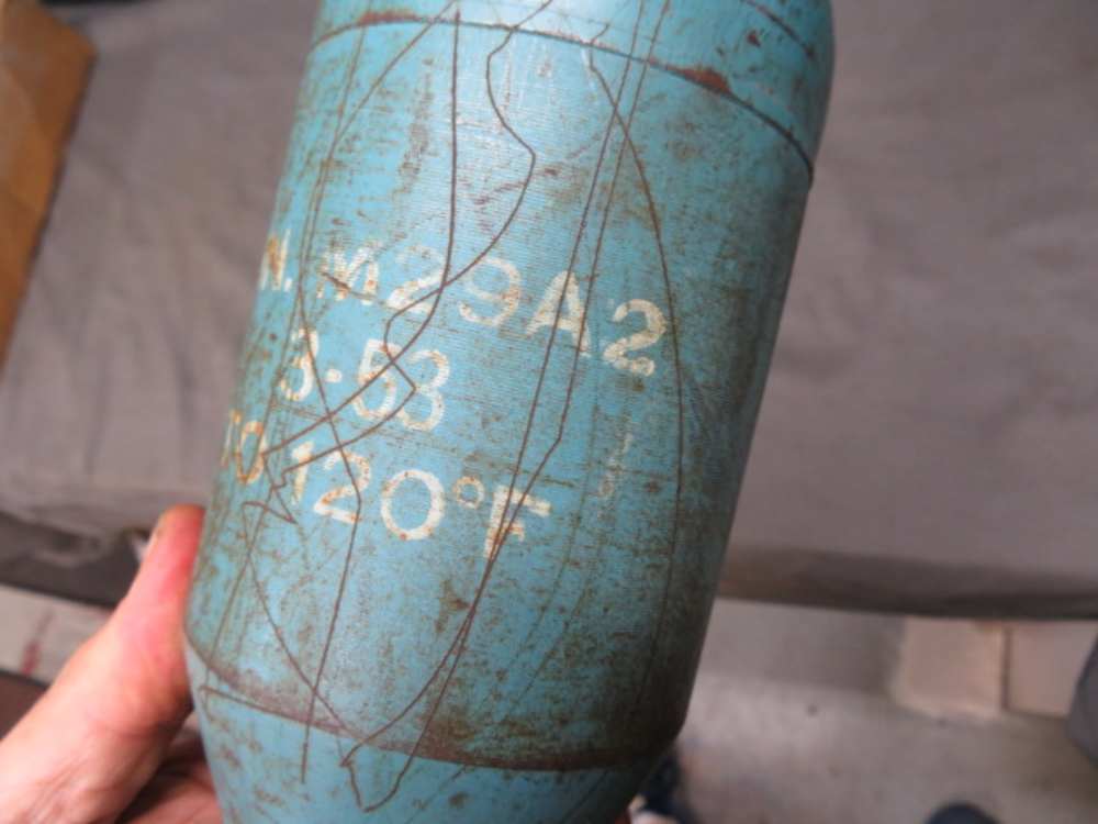 KOREAN WAR US M29A2 3.5 INCH SUPER BAZOOKA PRACTICE ROCKET-1953 w/TAG-img-11