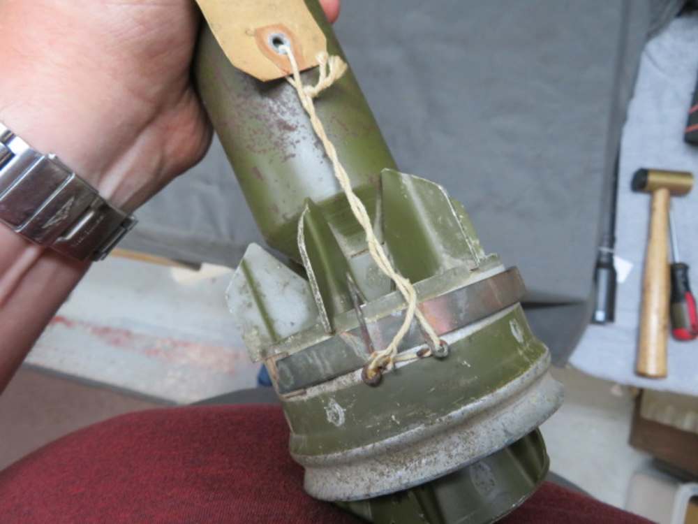 KOREAN WAR US M29A2 3.5 INCH SUPER BAZOOKA PRACTICE ROCKET-1953 w/TAG-img-15