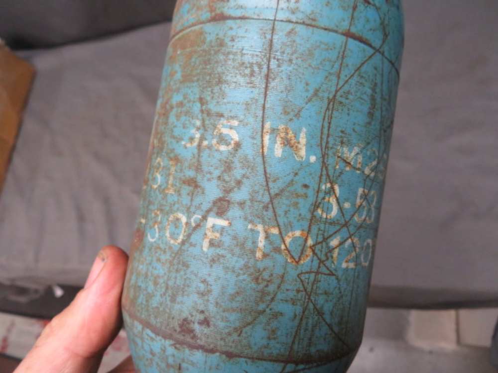 KOREAN WAR US M29A2 3.5 INCH SUPER BAZOOKA PRACTICE ROCKET-1953 w/TAG-img-10