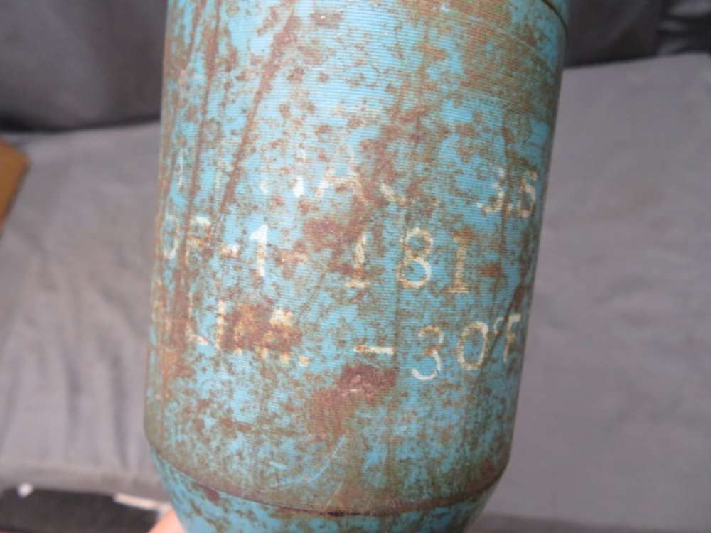 KOREAN WAR US M29A2 3.5 INCH SUPER BAZOOKA PRACTICE ROCKET-1953 w/TAG-img-9