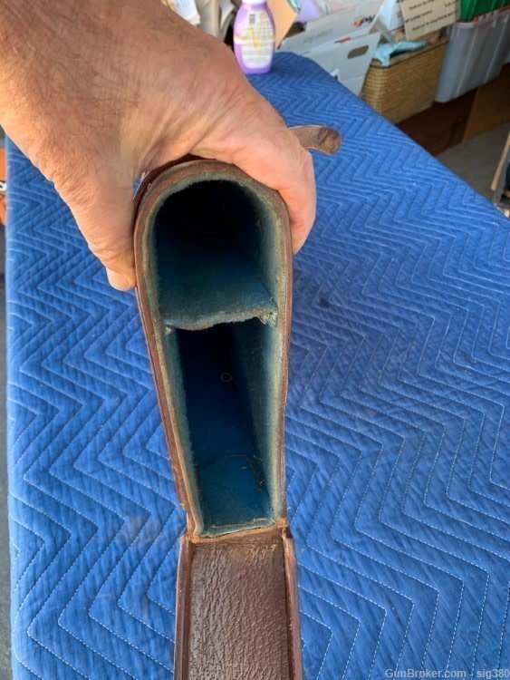 ANTIQUE LEATHER TAKEDOWN RIFLE SHOTGUN CASE-img-4