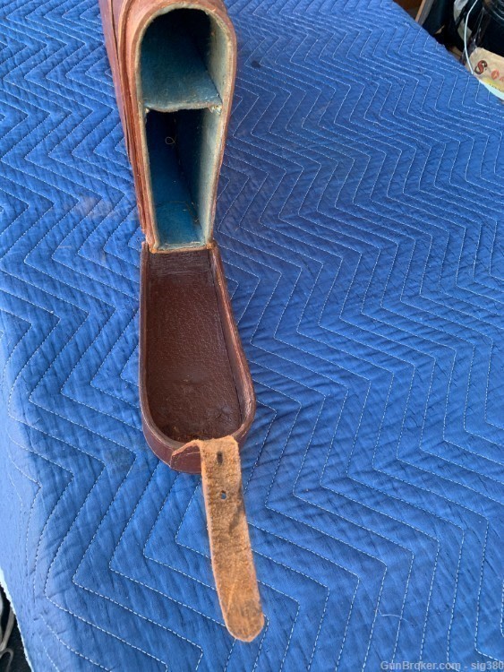 ANTIQUE LEATHER TAKEDOWN RIFLE SHOTGUN CASE-img-3