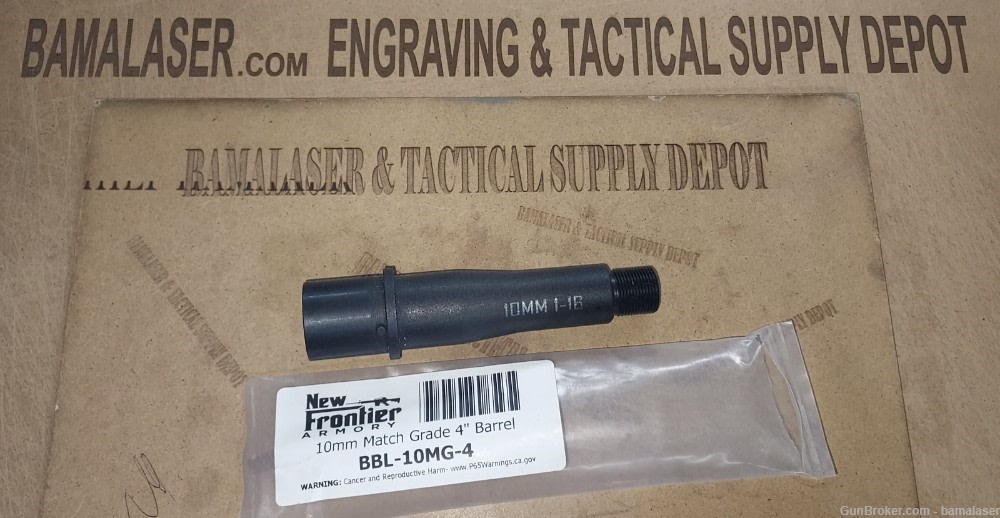 New Frontier Armory AR-15 4" Match Grade 10MM 4150 Black Nitride Barrel-img-1