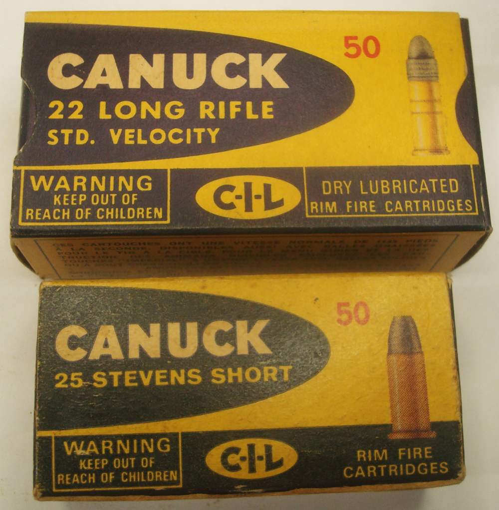 44 CANUCK 25 Stevens Short 65 grain RUSTLESS NOS brass VINTAGE ammunition-img-6