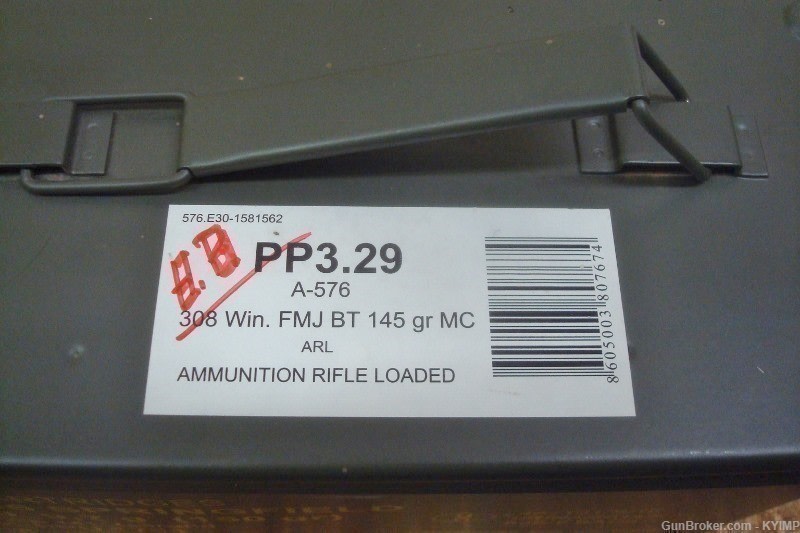 500 PPU .308 FMJ BT 145 grain Factory New Brass M80 .308 Ammunition-img-7