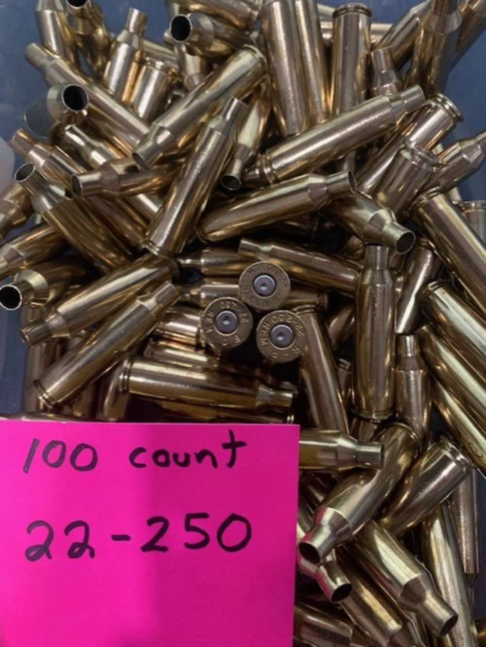 100 Count mixed 22-250 brass-img-0