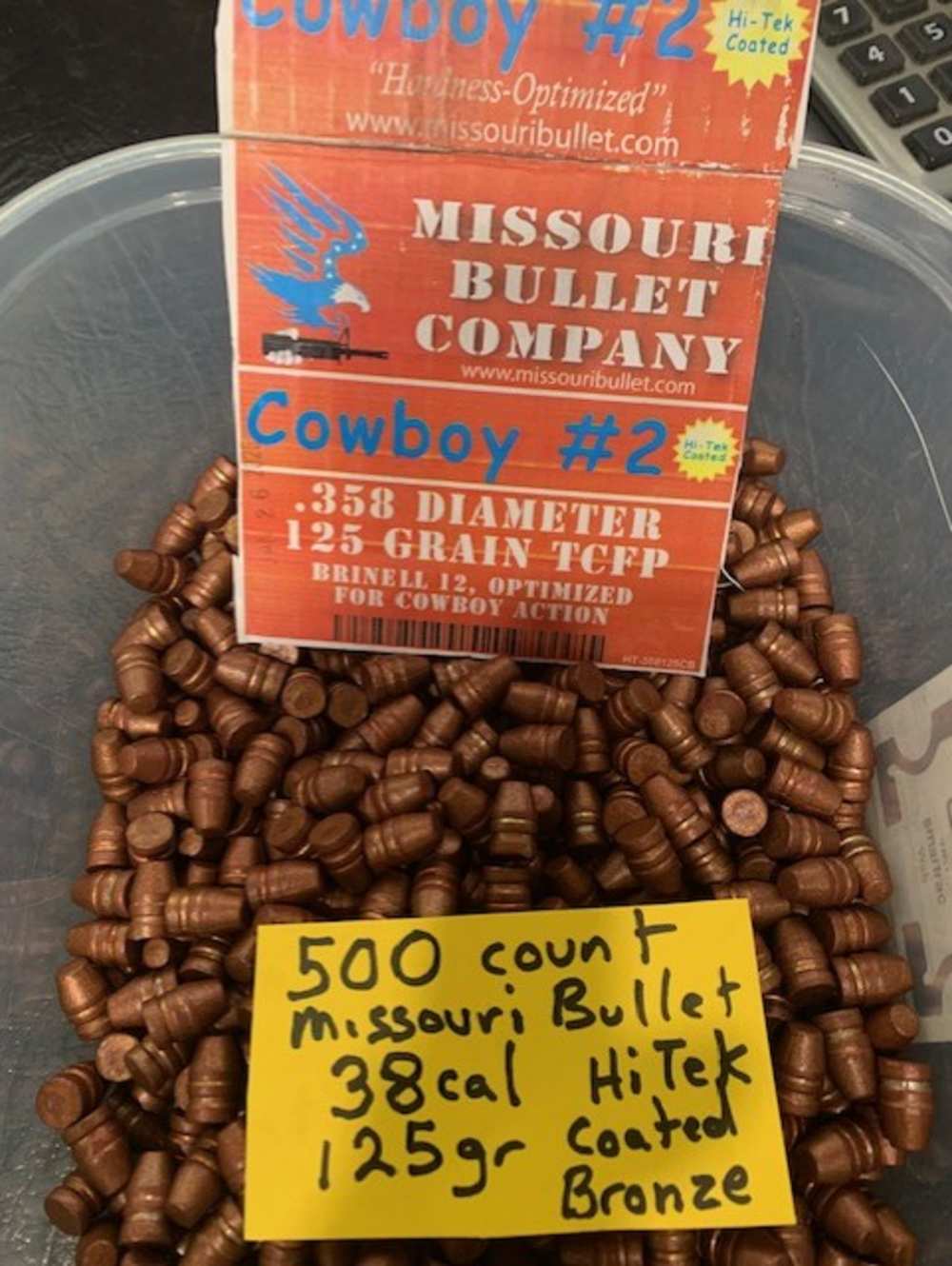 500 Count Missouri Bullets 38cal 125gr Hi-Tek coated bronze-img-0