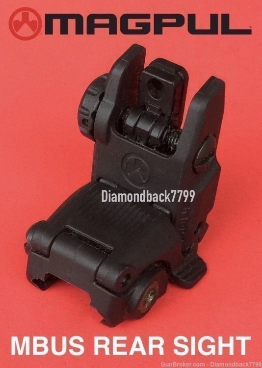 MAGPUL MAG248-BLK MBUS Back-up Flip-Up Rear Sight BLACK-img-0