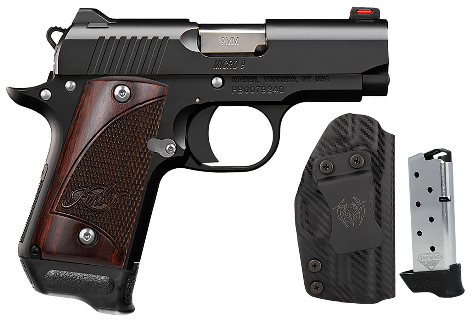 Kimber Micro 9 RTC-K Bundle 9mm Luger Pistol 3.15 Black Stainless with Rose-img-0