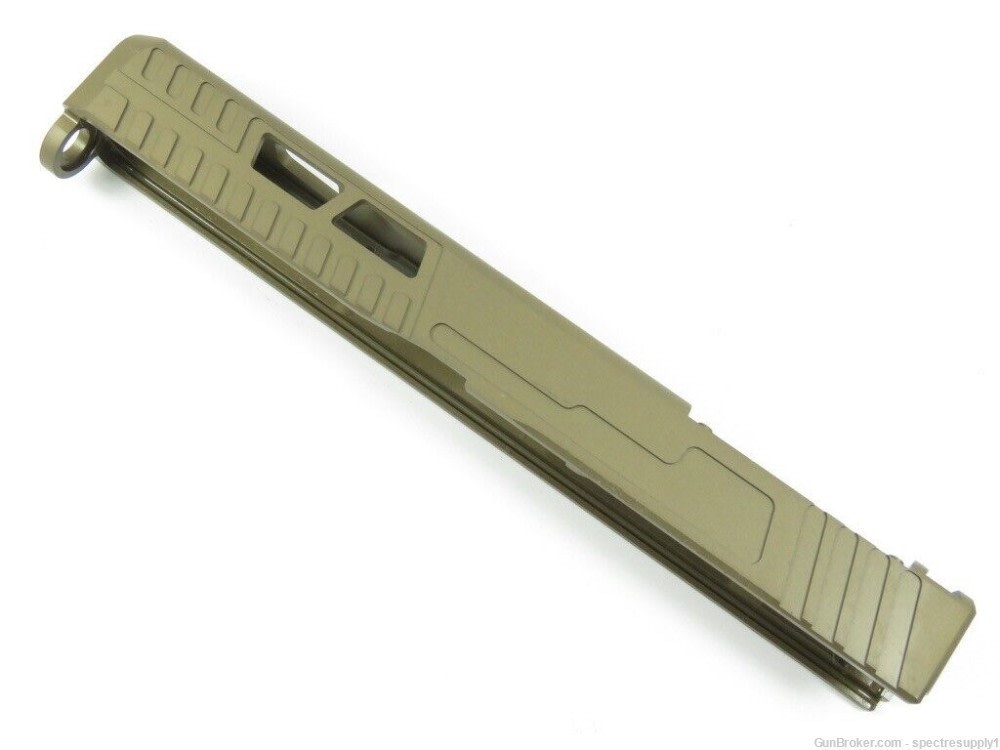 New 9mm Venom Vortex Custom Cut FDE Finish Slide For Glock 17 Gen 1-3 G17-img-1