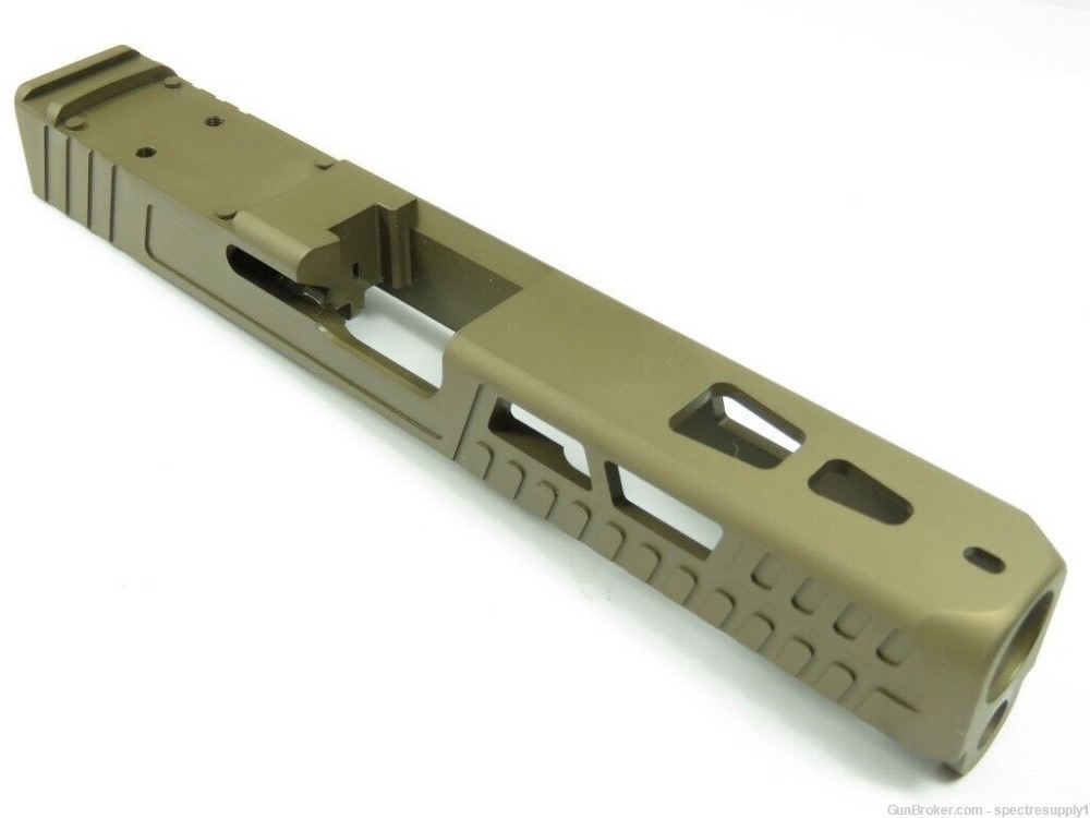 New 9mm Venom Vortex Custom Cut FDE Finish Slide For Glock 17 Gen 1-3 G17-img-0