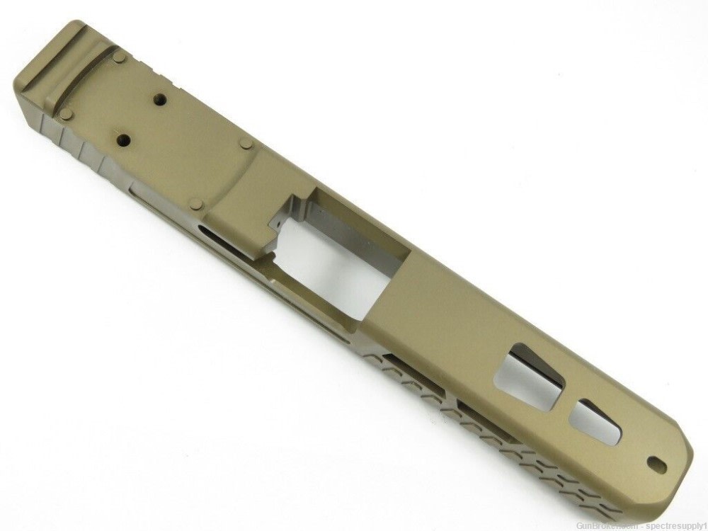 New 9mm Venom Vortex Custom Cut FDE Finish Slide For Glock 17 Gen 1-3 G17-img-4