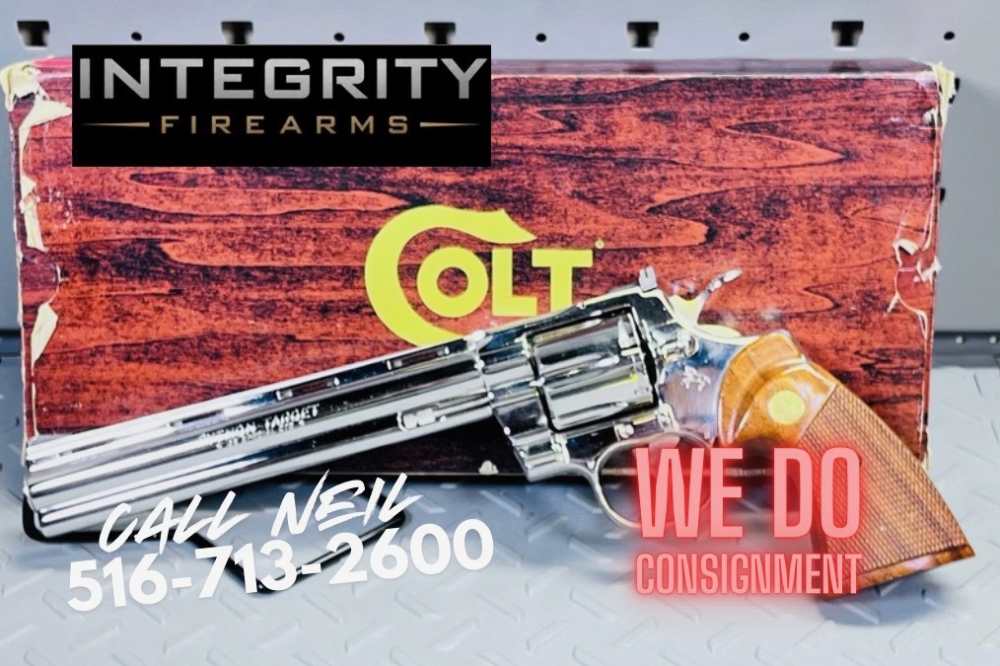 ONLY 251 MADE COLT PYTHON TARGET MODEL I3683 8" BARREL .38 SPL NO CC FEES -img-0