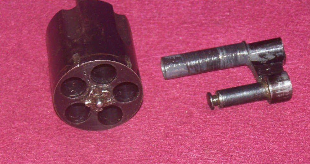 ROSSI 85 38 SPECIAL 5 SHOT CYLINDER & YOKE ASSEMBLY (BLUE)-img-3