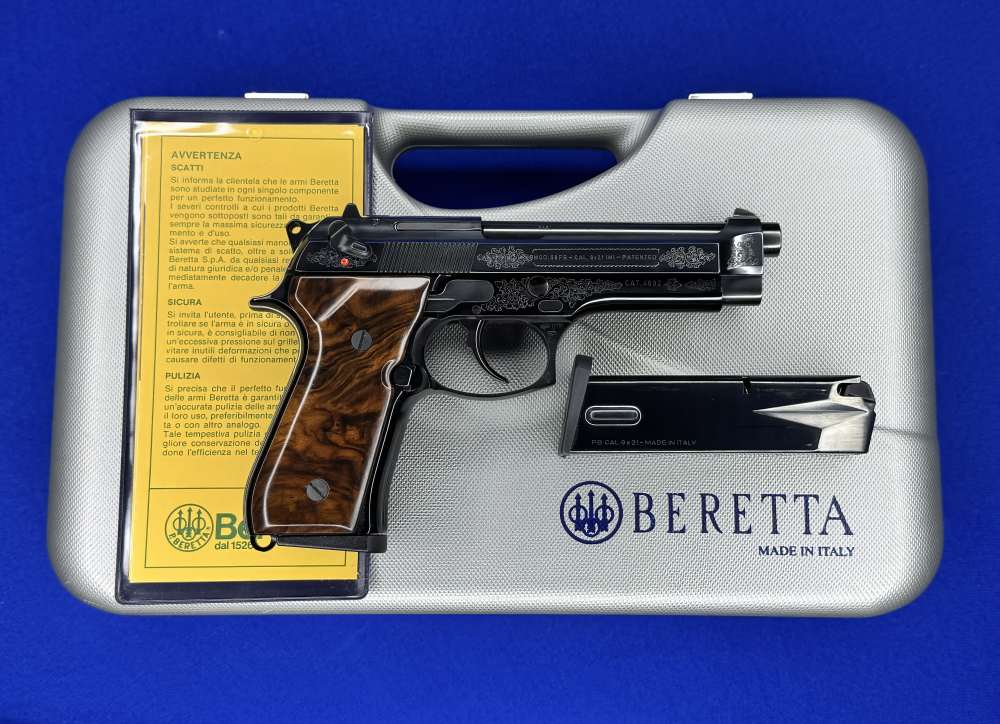 1990 Beretta 98FS Deluxe 9x21mm Factory Hand Engraved Rare Italian Pistol-img-0