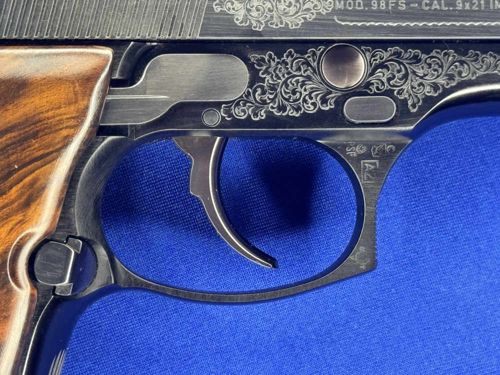 1990 Beretta 98FS Deluxe 9x21mm Factory Hand Engraved Rare Italian Pistol-img-4
