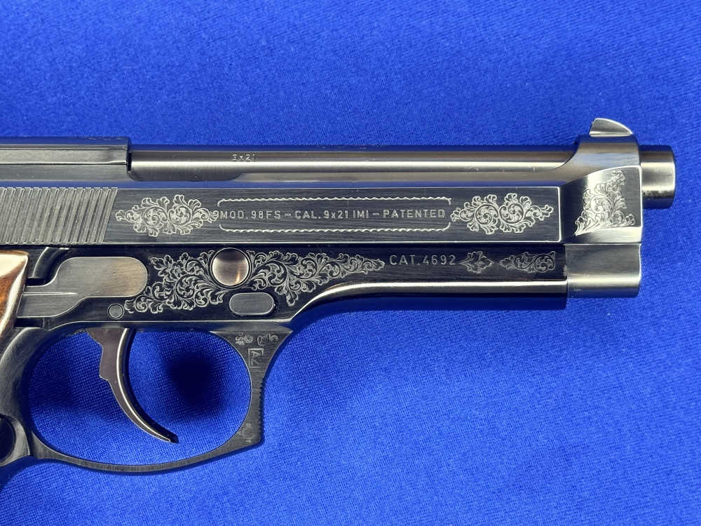 1990 Beretta 98FS Deluxe 9x21mm Factory Hand Engraved Rare Italian Pistol-img-5