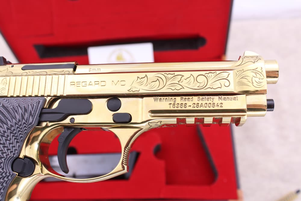 Pablo Escobar Bar B Que BBQ GOLD Gun Show Midas Bling 9mm Mint-img-3
