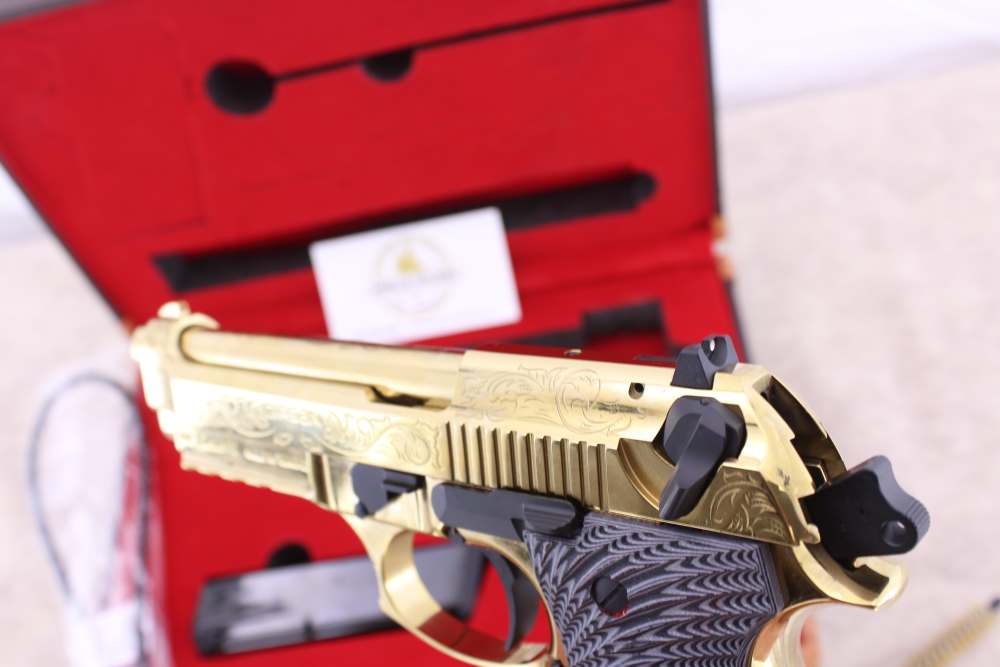 Pablo Escobar Bar B Que BBQ GOLD Gun Show Midas Bling 9mm Mint-img-5