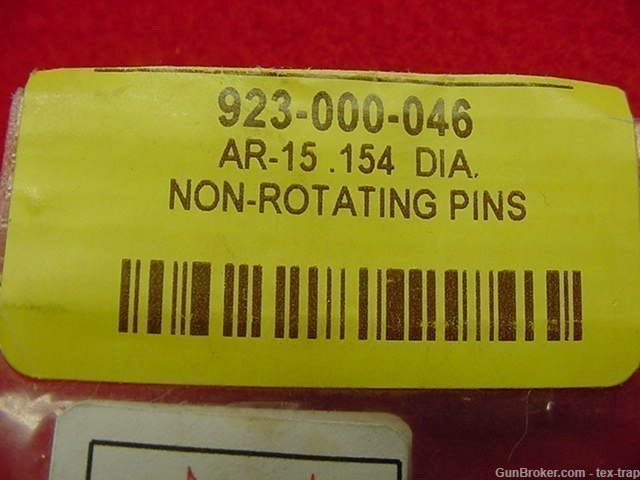 KNS Precision Inc.-AR15/M16 Non Rotating Pin Set- Gn 2/Mod2- New !-img-2