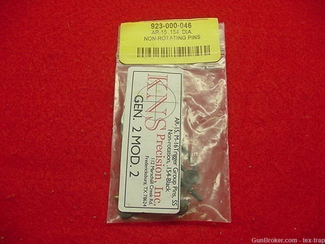 KNS Precision Inc.-AR15/M16 Non Rotating Pin Set- Gn 2/Mod2- New !-img-0