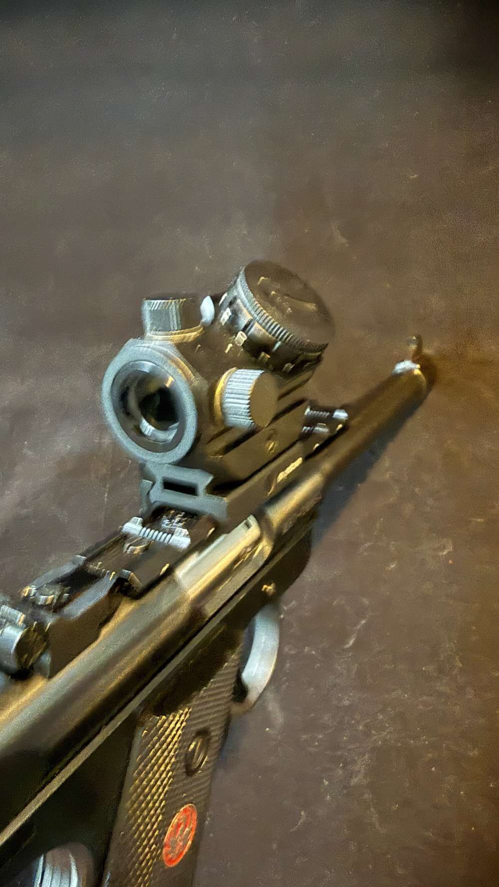 Ruger Mark III Target .22 LR Bull Barrel w/ Bushnell Red Dot, Rail, Case & -img-4