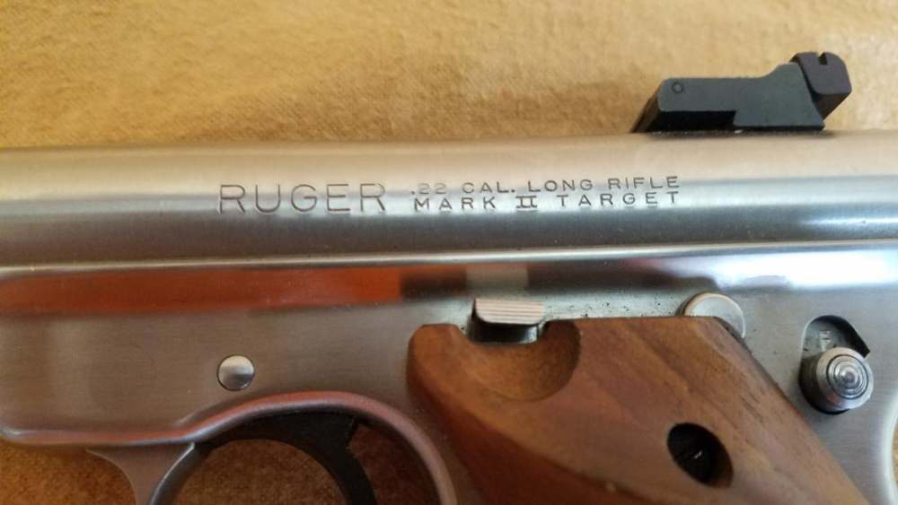 RUGER MKII 22LR 5" BULL BARREL TARGET MODEL STAINLESS STEEL, FREE SHIPPING-img-2