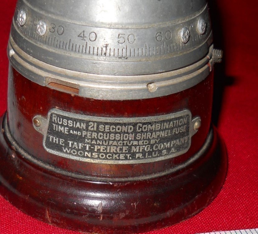 TAFT - PEIRCE MFG. WW1 RUSSIAN CONTRACT FUZE DESK PIECE #50-img-1