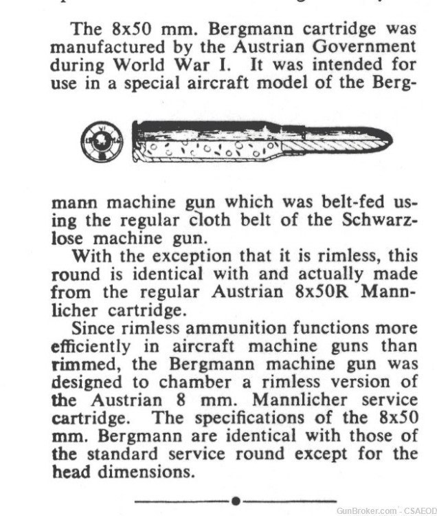 8x50 RIMLESS  BERGMANN EXPERIMENTAL AIRCRAFT M.G. CHARLES YUST COLLECTION-img-5