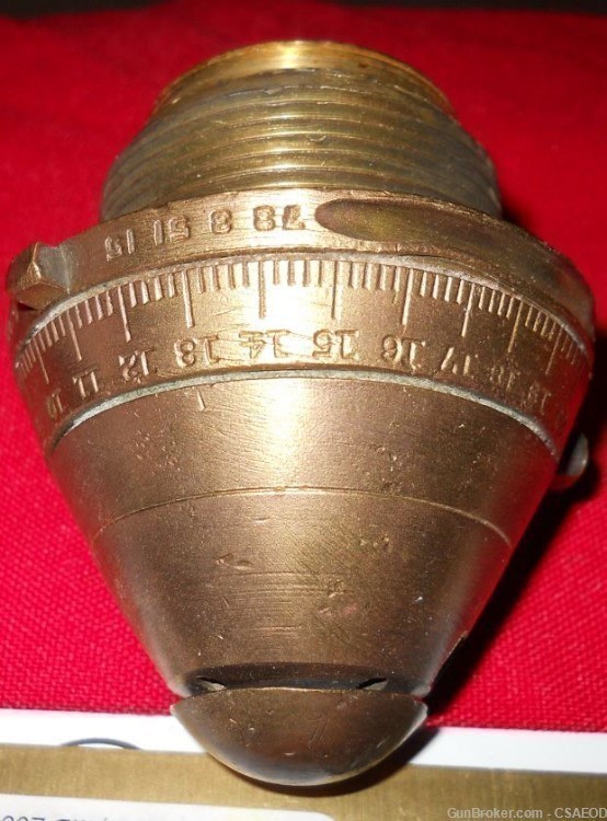 U.S. COAST ARTILLERY FUZE SUPER RARE M1907 FROM Col. Jarrett COL.# 50B-img-3