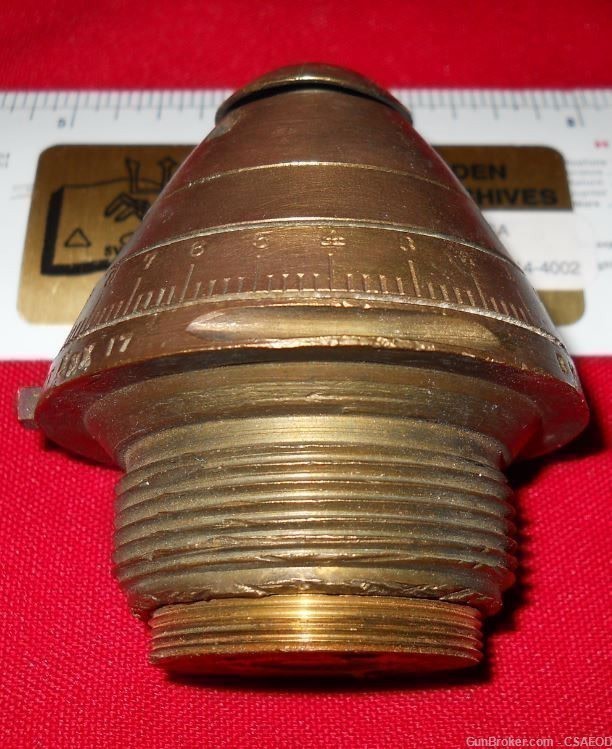 U.S. COAST ARTILLERY FUZE SUPER RARE M1907 FROM Col. Jarrett COL.# 50B-img-5