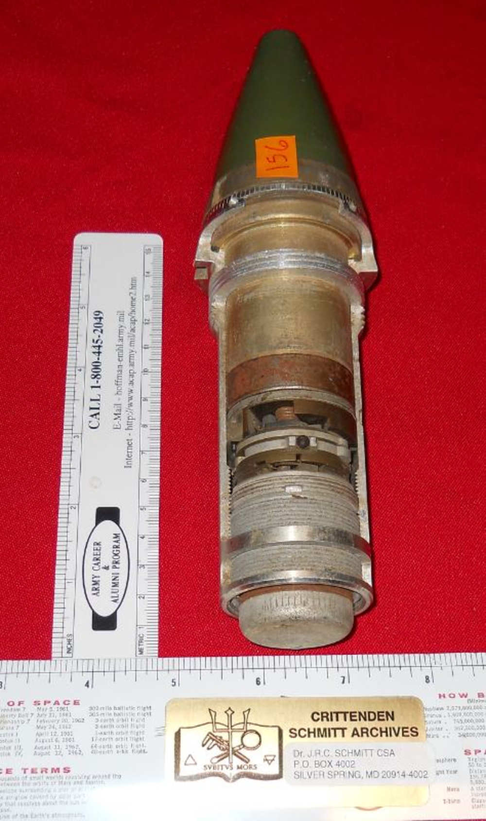 U.S. PROXIMITY FUZE FOR ,4.2in. Mtr,105,155,175,gun 8 in.Hw. #156-img-1