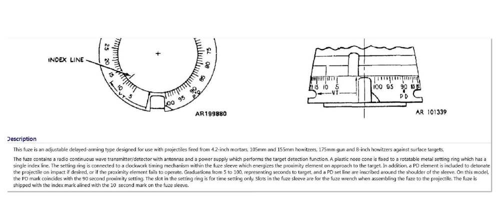 U.S. PROXIMITY FUZE FOR ,4.2in. Mtr,105,155,175,gun 8 in.Hw. #156-img-7