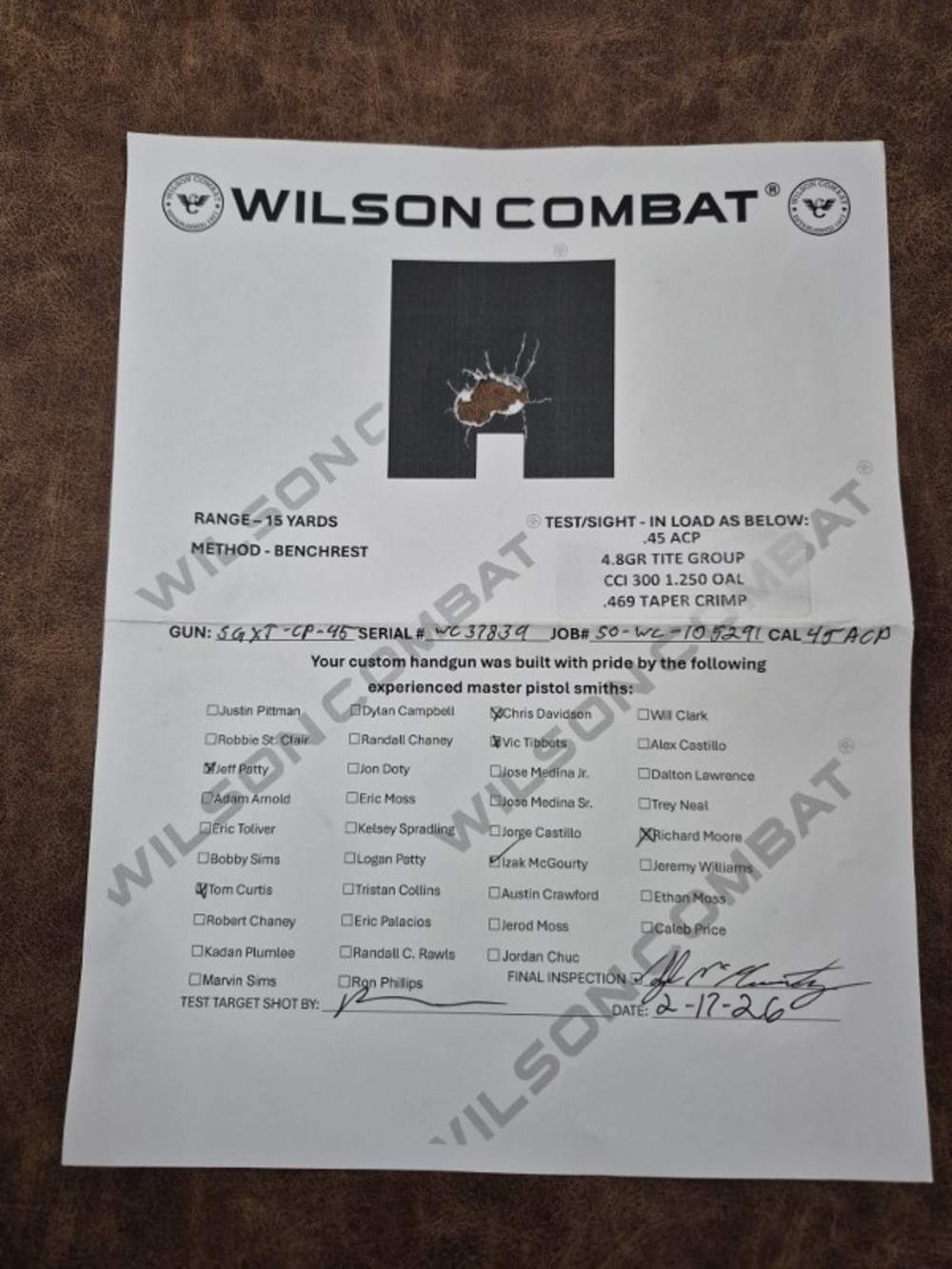 NIB WILSON COMBAT X-TAC COMPACT SUPERGRADE 45ACP 4" CASE-img-22