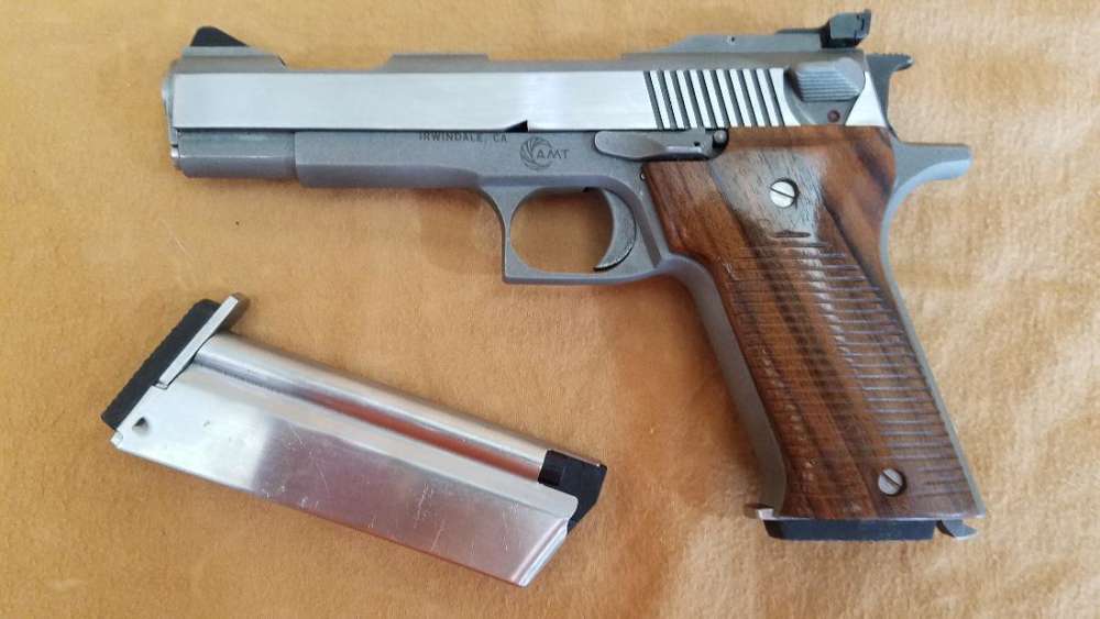 AMT AUTO MAG 22 MAG WITH 4" BARREL STAINLESS STEEL, FREE SHIPPING-img-1