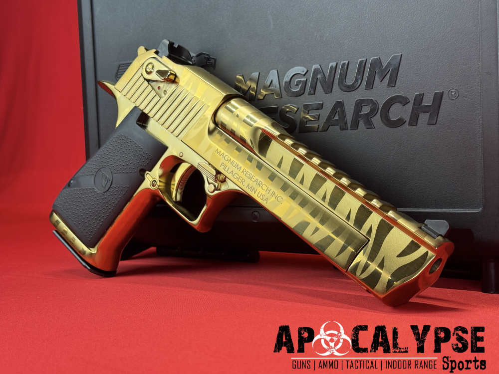 Magnum Research Desert Eagle Gold Tiger Stripe .357 -img-1