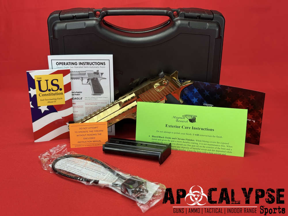 Magnum Research Desert Eagle Gold Tiger Stripe .357 -img-9