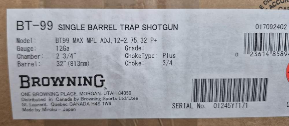 NIB BROWNING BT-99 MAX MAPLE 12GA 32" CASE-img-14