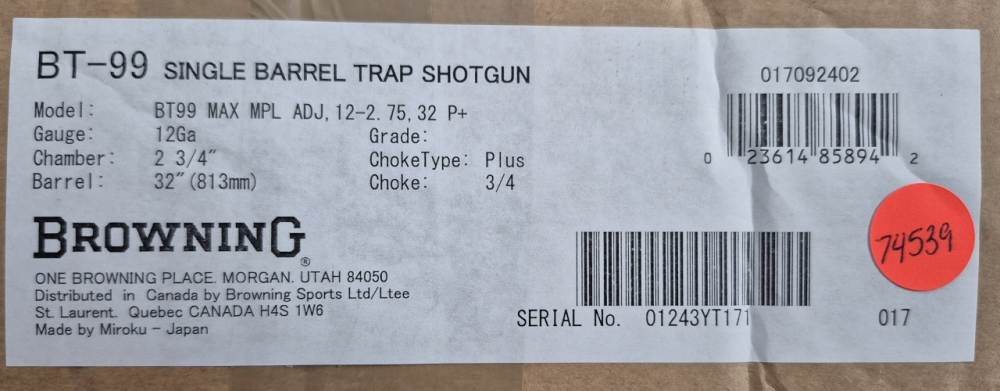 NIB BROWNING BT-99 MAX MAPLE 12GA 32" CASE-img-14