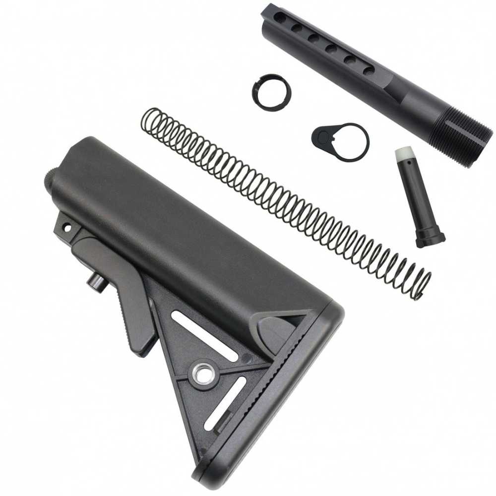 Black SOPMOD Mil-Spec Buttstock with Storage compartments-img-0
