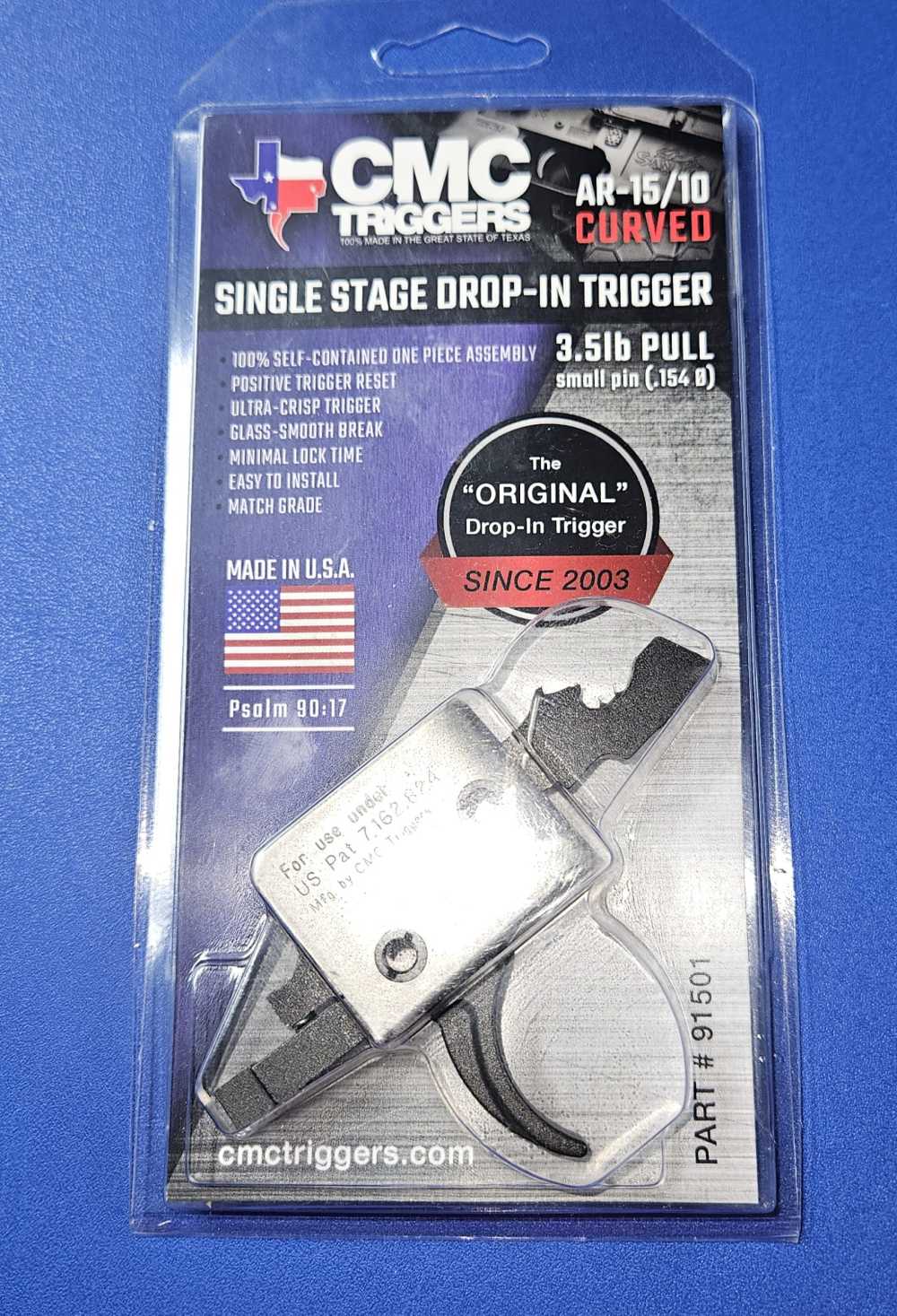 CMC Drop in Curved Trigger 3.5 Pull AR15 AR10 Small Pins Incl. Ships Free-img-0