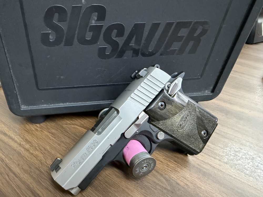 Sig Sauer P938 Blackwood 9mm 3" Stainless Slide 6+1 w/Box-img-0